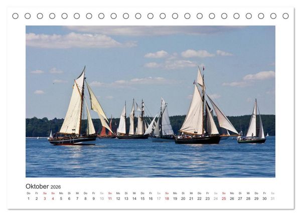Produktbild: Historische Segelschiffe auf der Ostsee (Tischkalender 2026 DIN A5 quer), CALVENDO Monatskalender