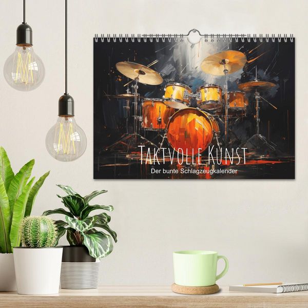 Produktbild: Taktvolle Kunst: Der bunte Schlagzeugkalender (Wandkalender 2026 DIN A4 quer), CALVENDO Monatskalender