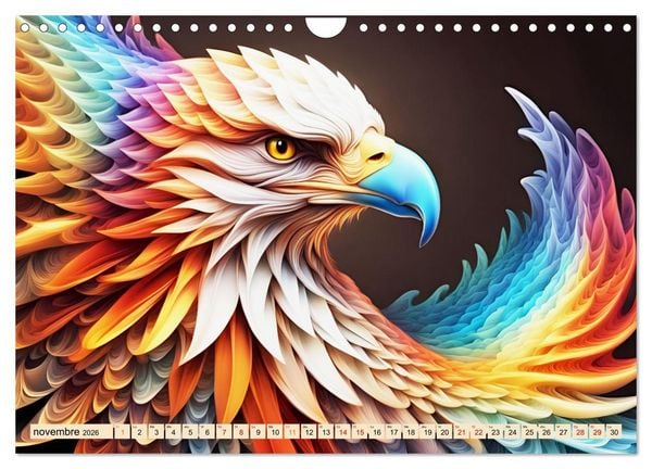 Produktbild: Les fractales animales (Calendrier mural 2026 DIN A4 vertical), CALVENDO calendrier mensuel