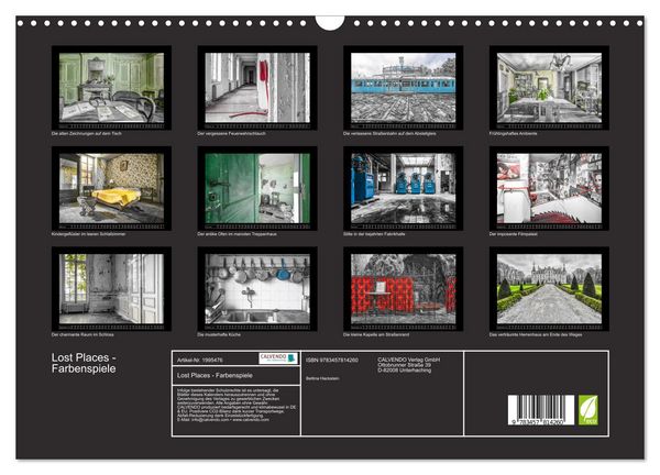 Produktbild: Lost Places - Farbenspiele (Wandkalender 2026 DIN A3 quer), CALVENDO Monatskalender