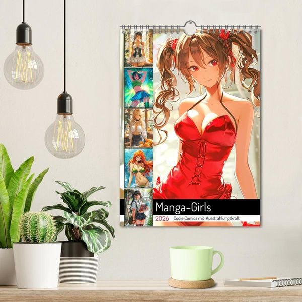 Produktbild: Manga-Girls. Coole Comics mit Ausstrahlungskraft (Wandkalender 2026 DIN A4 hoch), CALVENDO Monatskalender