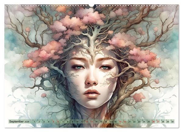 Produktbild: Baum-Prinzessinnen (Wandkalender 2026 DIN A2 quer), CALVENDO Monatskalender