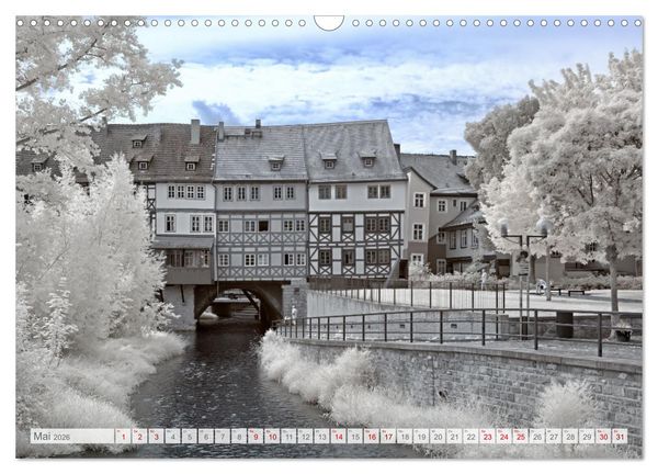 Produktbild: Erfurt - Infrarotfotografien von Kurt Lochte (Wandkalender 2026 DIN A3 quer), CALVENDO Monatskalender