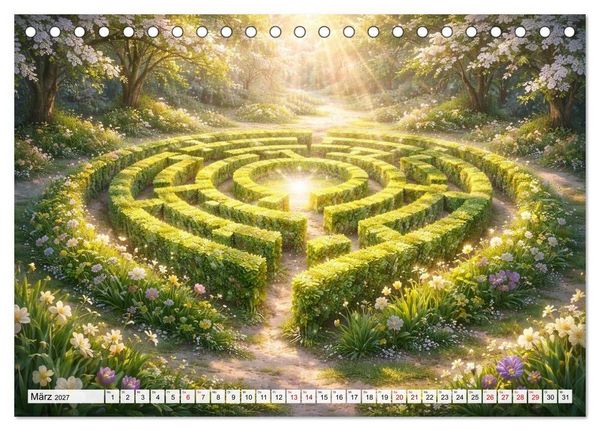 Produktbild: Labyrinth - Die stille Kunst der Umwege (Tischkalender 2027 DIN A5 quer), CALVENDO Monatskalender