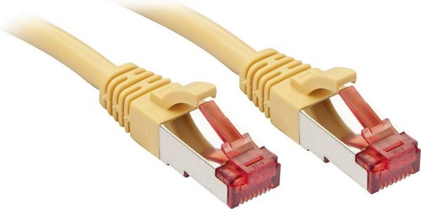 Produktbild: LINDY 47764 RJ45 Patchkabel CAT 6 S/FTP 2.00 m Gelb mit Rastnasenschutz 1 St.