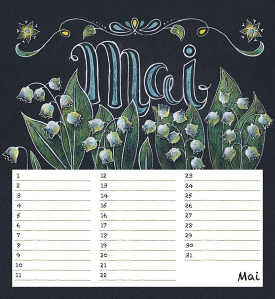 Produktbild: Geburtstagskalender Chalk Love