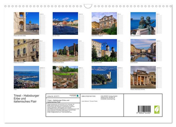 Produktbild: Triest - Habsburger Erbe und italienisches Flair (Wandkalender 2026 DIN A3 quer), CALVENDO Monatskalender