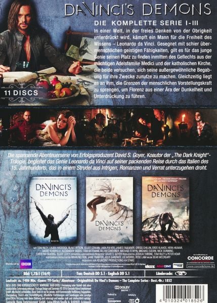 Produktbild: Da Vinci's Demons - Die komplette Serie [11 DVDs]