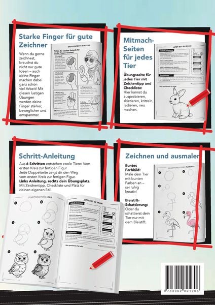 Produktbild: Coole Tiere zeichnen und skizzieren lernen (f&uuml;r Kinder ab 10 & Anf&auml;nger)