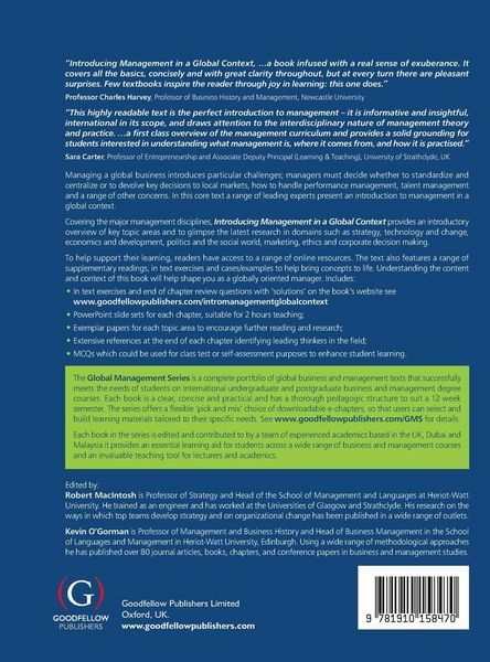Produktbild: Introducing Management in a Global Context