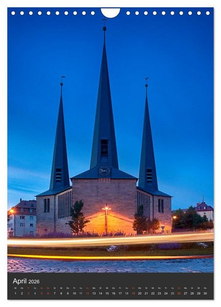 Produktbild: Bayreuth 2026 (Wandkalender 2026 DIN A4 hoch), CALVENDO Monatskalender