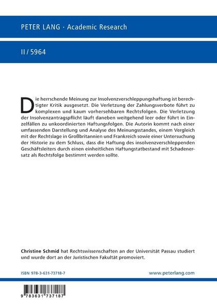 Produktbild: Haftung der Gesch&auml;ftsleiter insolventer Gesellschaften f&uuml;r die Verletzung der Zahlungsverbote und der Insolvenzantragspflicht