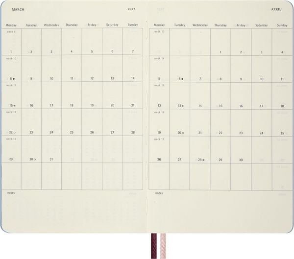 Produktbild: Moleskine Alice im Wunderland 12 Monate Tageskalender 2027, L/A5, 1 Tag = 1 Seite, fester Einband