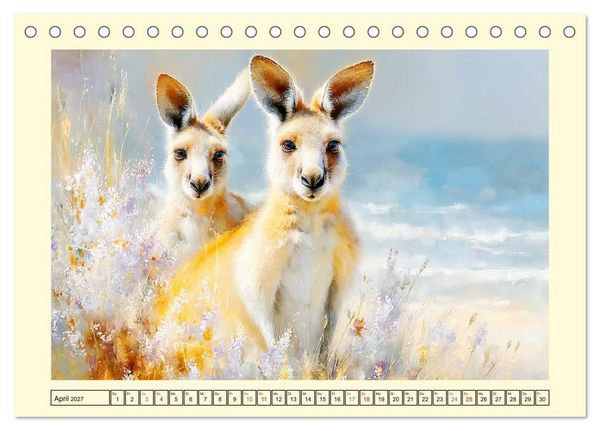 Produktbild: K&auml;ngurus. Spa&szlig; zwischen Sand, Wind und Wellen (Tischkalender 2027 DIN A5 quer), CALVENDO Monatskalender