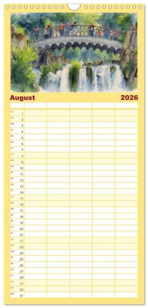 Produktbild: Familienplaner 2026 - DOCUMENTA-Stadt Kassel mit 5 Spalten (Wandkalender, 21 x 45 cm) CALVENDO