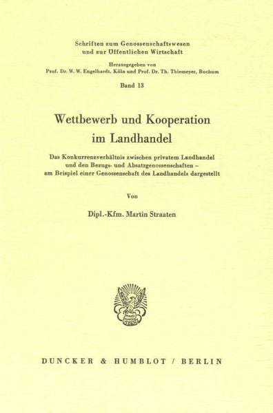 Produktbild: Wettbewerb und Kooperation im Landhandel.
