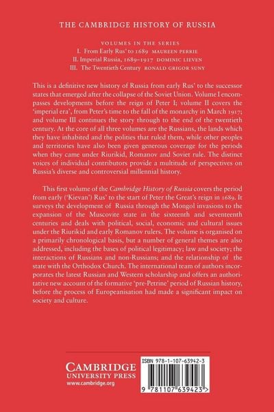 Produktbild: The Cambridge History of Russia