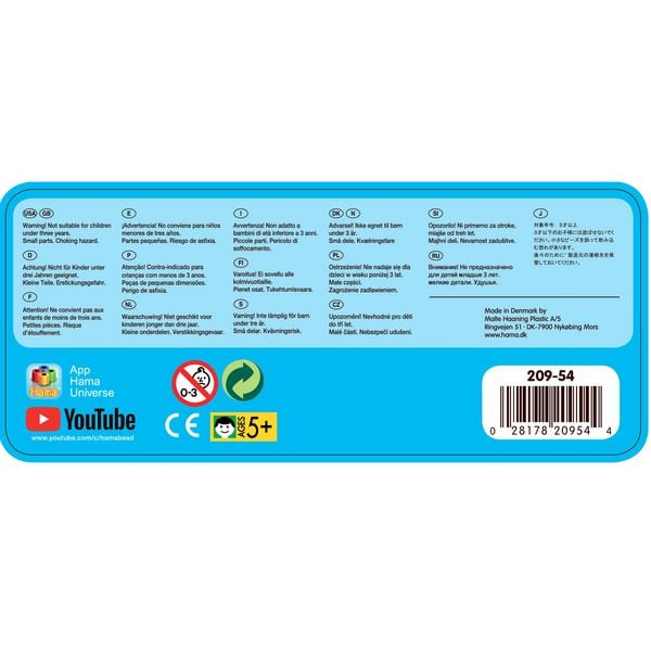 Produktbild: Hama 209-54 - Perlen, Dose mit Midi-B&uuml;gelperlen, 3000 St&uuml;ck, Glitter-Mix