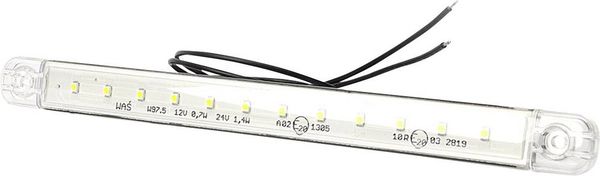 Produktbild: SecoR&uuml;t Umriss-Markierungsleuchte Offene Kabelenden Markierungsleuchte vorne 12 V, 24 V Wei&szlig; Klarglas