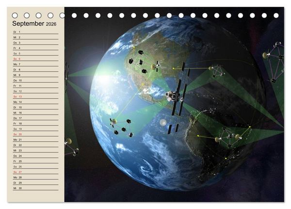 Produktbild: Raumfahrt und Weltall (Tischkalender 2026 DIN A5 quer), CALVENDO Monatskalender