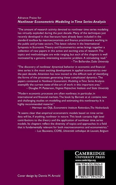 Produktbild: Nonlinear Econometric Modeling in Time Series