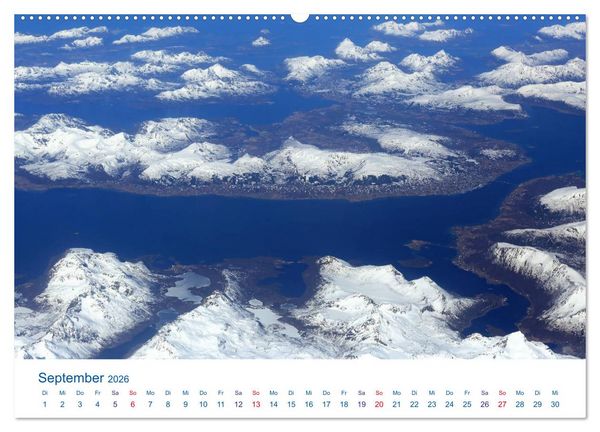 Produktbild: Polarflug Kurs Nordpol (Wandkalender 2026 DIN A2 quer), CALVENDO Monatskalender