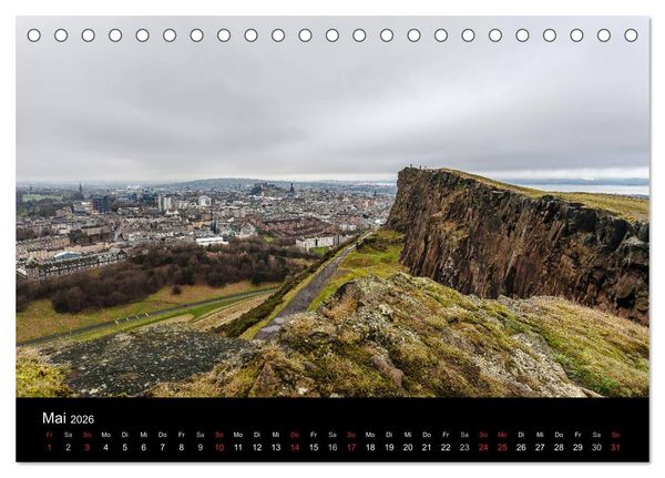 Produktbild: EDINBURGH. Blick. Licht. Wetter. (Tischkalender 2026 DIN A5 quer), CALVENDO Monatskalender