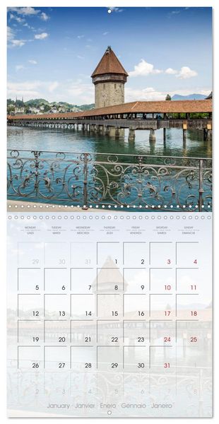 Produktbild: LUCERNE Lovely Switzerland (Wall Calendar 2026 12 &times; 12 Inch) CALVENDO 12 Month Wall Calendar