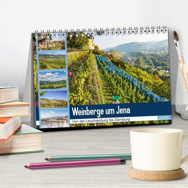 Produktbild: Weinberge um Jena (Tischkalender 2026 DIN A5 quer), CALVENDO Monatskalender