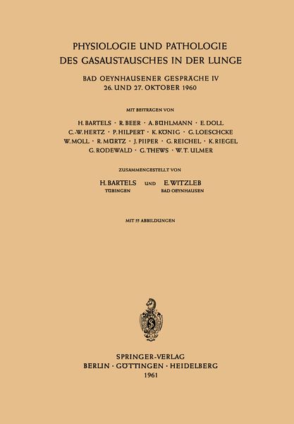 Produktbild: Physiologie und Pathologie des Gasaustausches in der Lunge