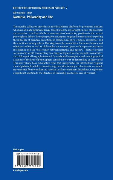 Produktbild: Narrative, Philosophy and Life