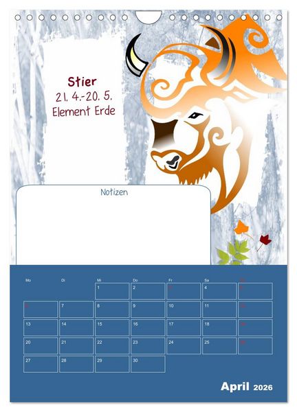Produktbild: Sternzeichen &bull; Geburtstagskalender / Planer (Wandkalender 2026 DIN A4 hoch), CALVENDO Monatskalender