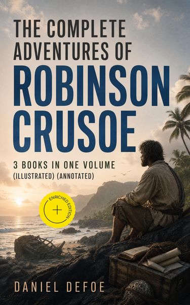 Produktbild: The Complete Adventures of Robinson Crusoe - 3 Books in One Volume (Illustrated) (Annotated)