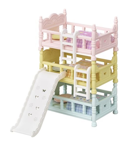 Produktbild: Sylvanian Families 5741 - Tripl Bunk Beds, Dreist&ouml;ckiges Babyhochbett, Puppenzubeh&ouml;r