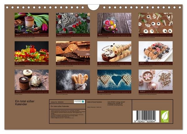Produktbild: Ein total s&uuml;&szlig;er Kalender (Wandkalender 2026 DIN A4 quer), CALVENDO Monatskalender