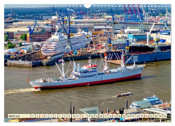 Produktbild: Hamburg - meine Stadt mit viel Herz (Wandkalender 2026 DIN A3 quer), CALVENDO Monatskalender