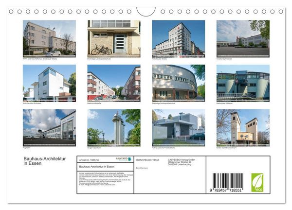 Produktbild: Bauhaus-Architektur in Essen (Wandkalender 2026 DIN A4 quer), CALVENDO Monatskalender