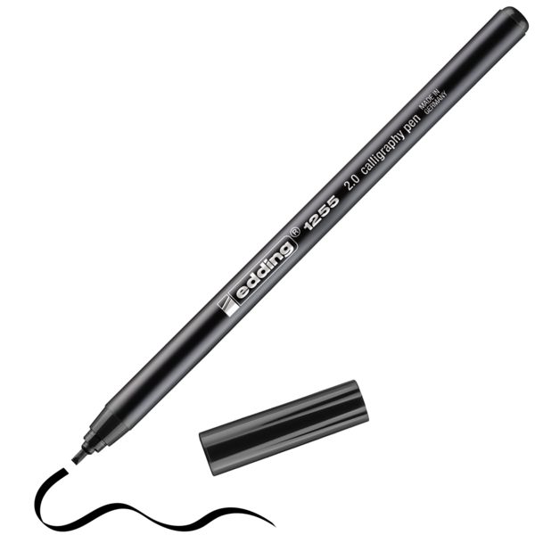 Produktbild: EDDING&reg; Fasermaler 1255 Calligraphy, 2 mm schwarz