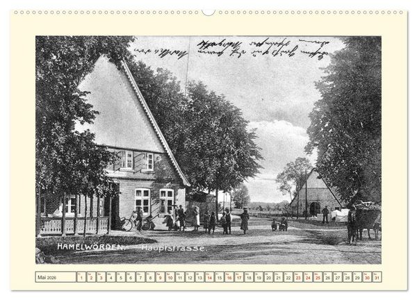 Produktbild: Gruss aus Hamelw&ouml;rden - Kehdingens sch&ouml;nstes Dorf in alten Ansichten (hochwertiger Premium Wandkalender 2026 DIN A2 quer), Kunstdruck in Hochglanz