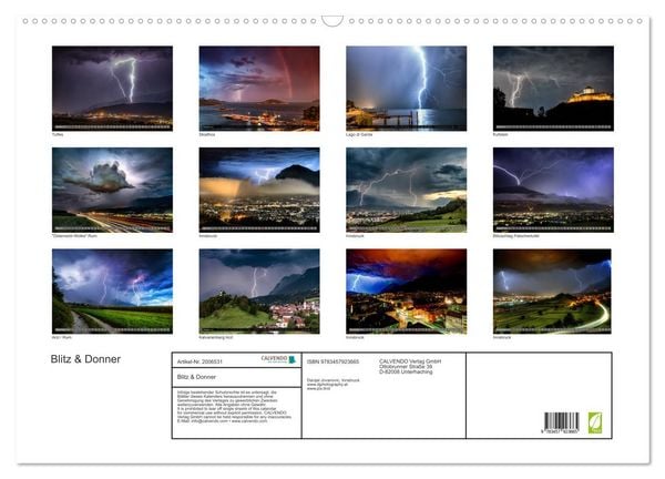 Produktbild: Blitz & Donner (Wandkalender 2026 DIN A2 quer), CALVENDO Monatskalender