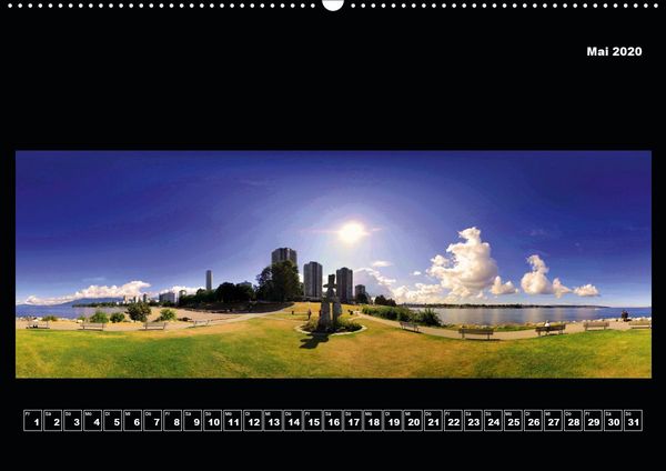 Produktbild: Vancouver / Kanada in faszinierender 360&deg; Panorama-Photographie (Premium, hochwertiger DIN A2 Wandkalender 2020, Kunstdruck in Hochglanz)