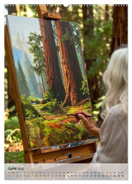 Produktbild: Easel in a Quiet World (High Quality Premium Wall Calendar 2027 DIN A2 portrait),CALVENDO 12 Month Wall Calendar