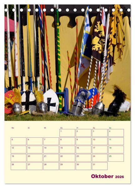 Produktbild: Spektakulum - Mittelalterliches Kalendarium (Tischkalender 2026 DIN A5 hoch), CALVENDO Monatskalender