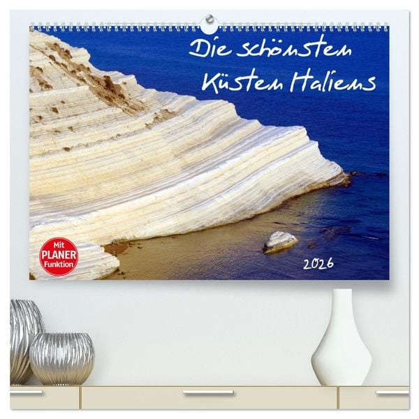 Die schönsten Küsten Italiens (hochwertiger Premium Wandkalender 2026 DIN A2 quer), Kunstdruck in Hochglanz