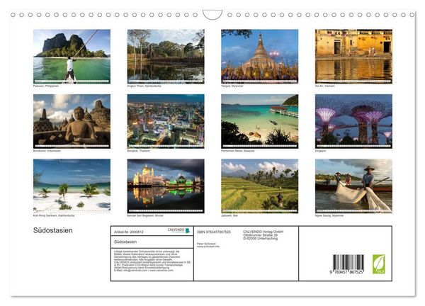 Produktbild: S&uuml;dostasien (Wandkalender 2026 DIN A3 quer), CALVENDO Monatskalender