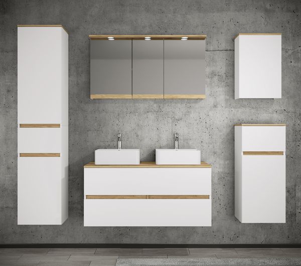 Produktbild: 5-tlg. Badm&ouml;bel-Set mit Waschbecken Cosila-A 111cm