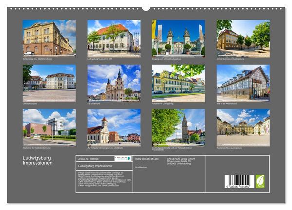 Produktbild: Ludwigsburg Impressionen (Wandkalender 2026 DIN A2 quer), CALVENDO Monatskalender