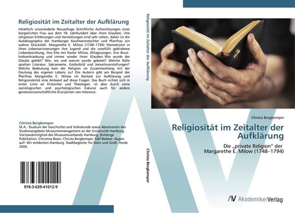 Religiosität im Zeitalter der Aufklärung, Taschenbuch von Christa Bergkemper, AV Akademikerverlag, 978-3-639-41012-9