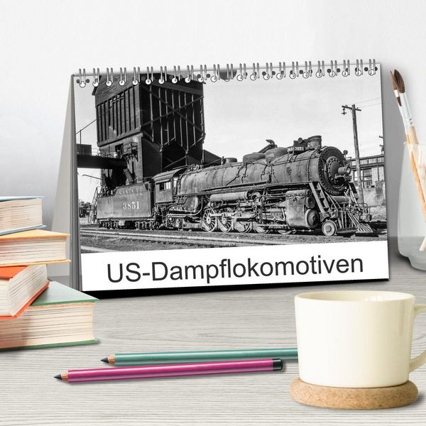 Produktbild: US-Dampflokomotiven (Tischkalender 2026 DIN A5 quer), CALVENDO Monatskalender