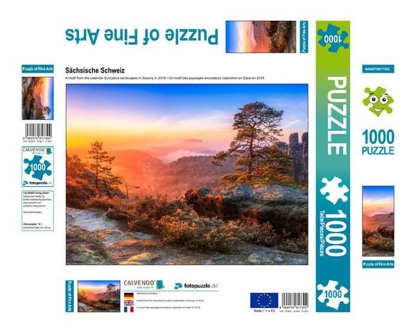 CALVENDO Puzzle Sächsische Schweiz | 1000 Teile Lege-Größe 64x48cm Foto-Puzzle für glückliche Stunden